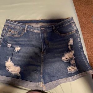 Shein Medium Wash Jean Shorts